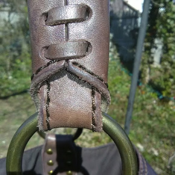 S O L D  LUCKY BRAND DARK BURGUNDY/MERLOT WHIPSTITCH HOBO HANDBAG - Picture 7 of 9